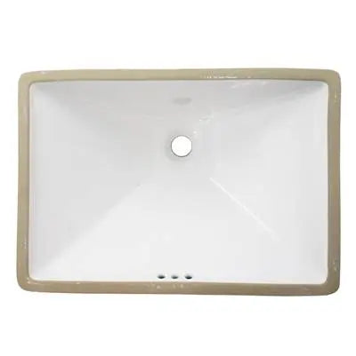 Oasis- Dorado Cotton White-Preimum 21" Porcelain Undermount Bathroom Sink Oasis 3
