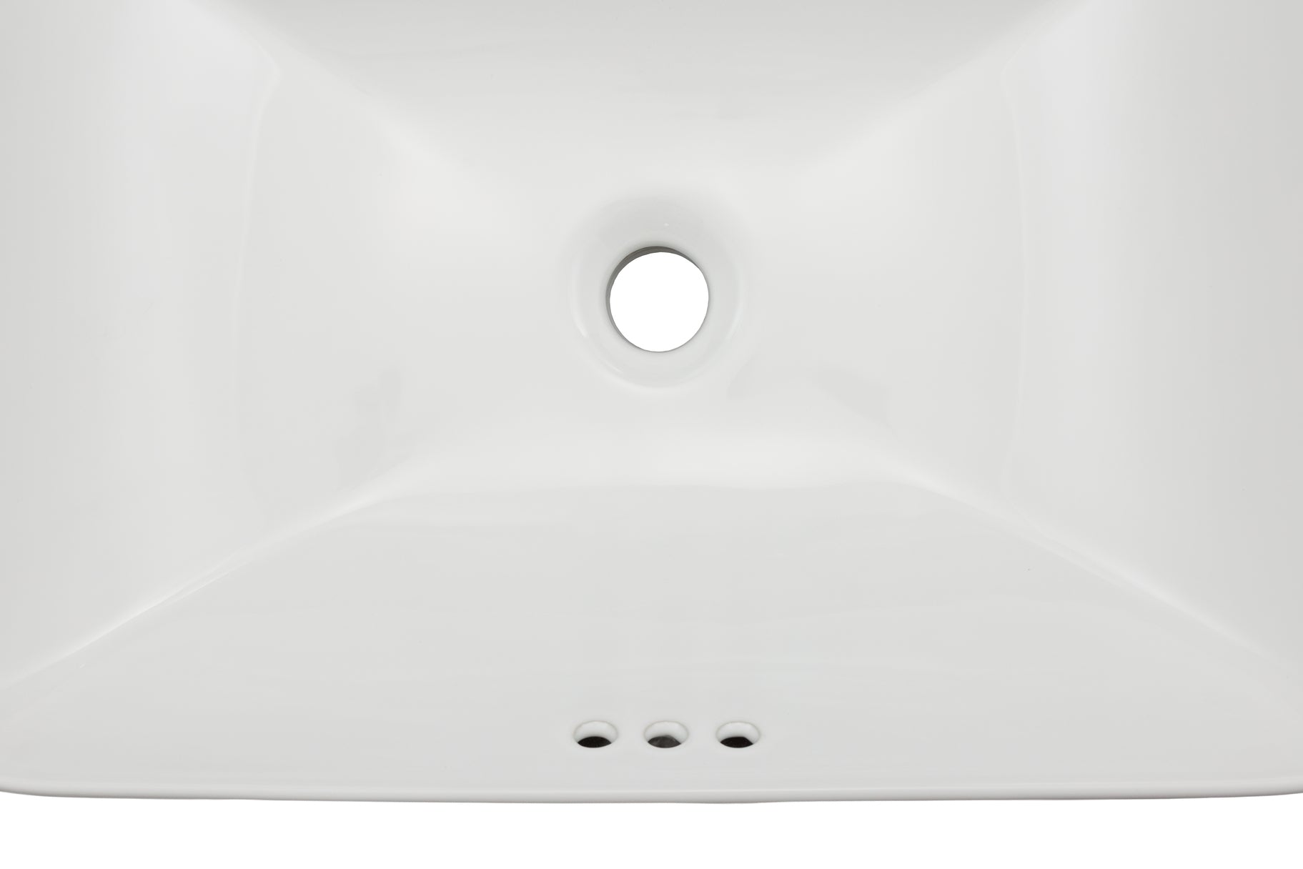 Oasis- Libra Rectangle Semi-recessed vessel w/deep basin &round edges Drop-in/vessel 22-5/8'x6-7/8'x16-1/8'White 5