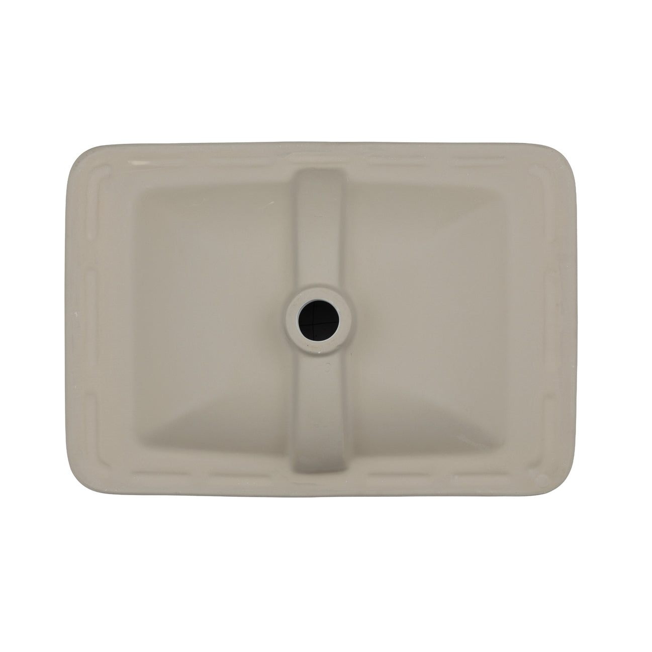 Oasis- Libra Rectangle Semi-recessed vessel w/deep basin &round edges Drop-in/vessel 22-5/8'x6-7/8'x16-1/8'White 7
