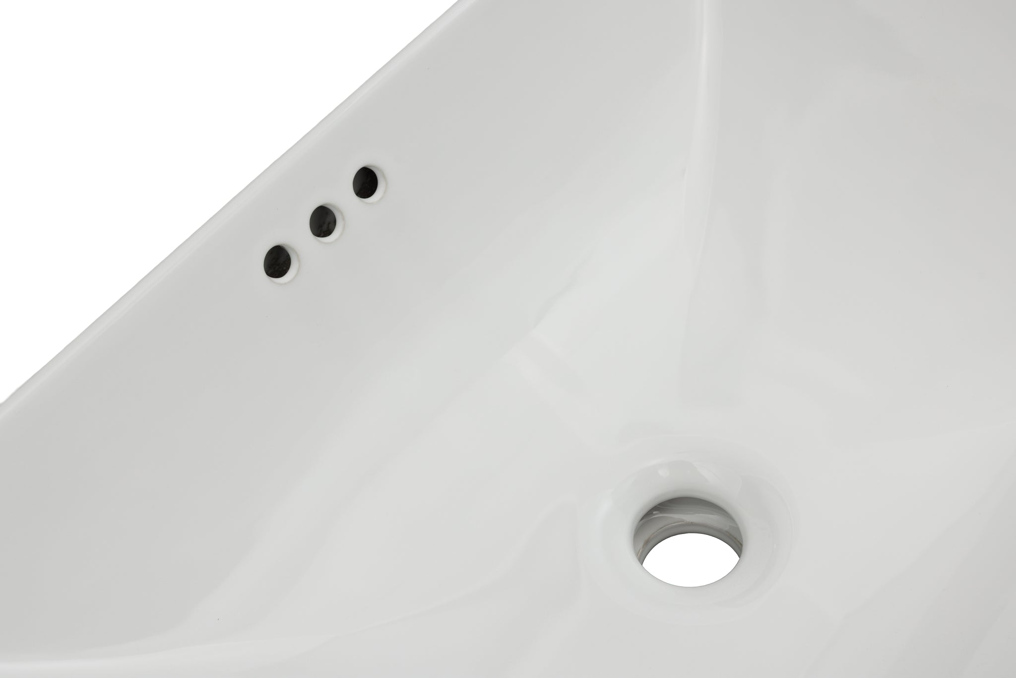 Oasis- Libra Rectangle Semi-recessed vessel w/deep basin &round edges Drop-in/vessel 22-5/8'x6-7/8'x16-1/8'White 4