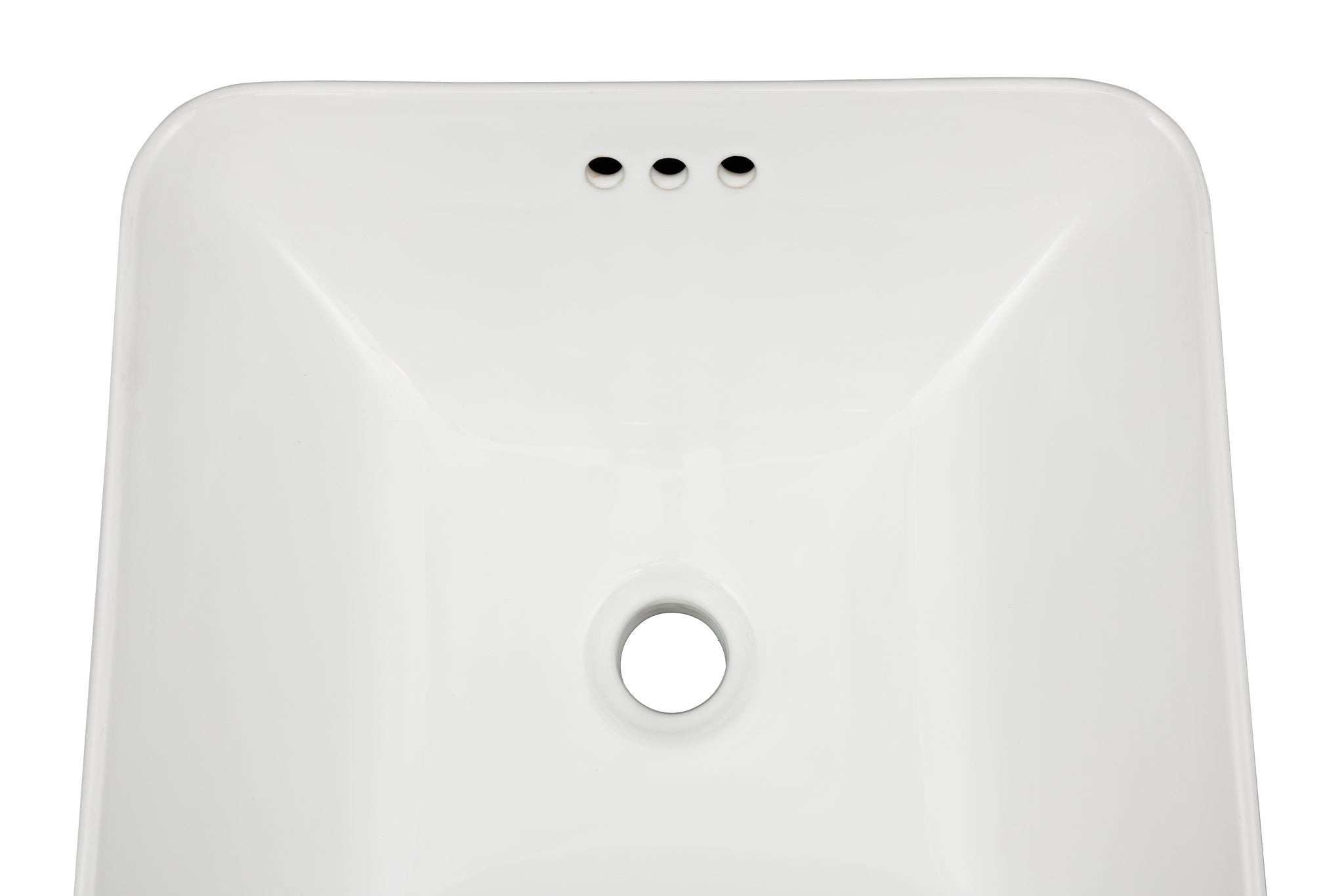 Oasis- Libra Square Semi-recessed vessel sinkdeep basin& rounded edgesDrop-in or vessel16-1/4' x 16-1/4' White 4