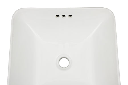 Oasis- Libra Square Semi-recessed vessel sinkdeep basin& rounded edgesDrop-in or vessel16-1/4' x 16-1/4' White 4