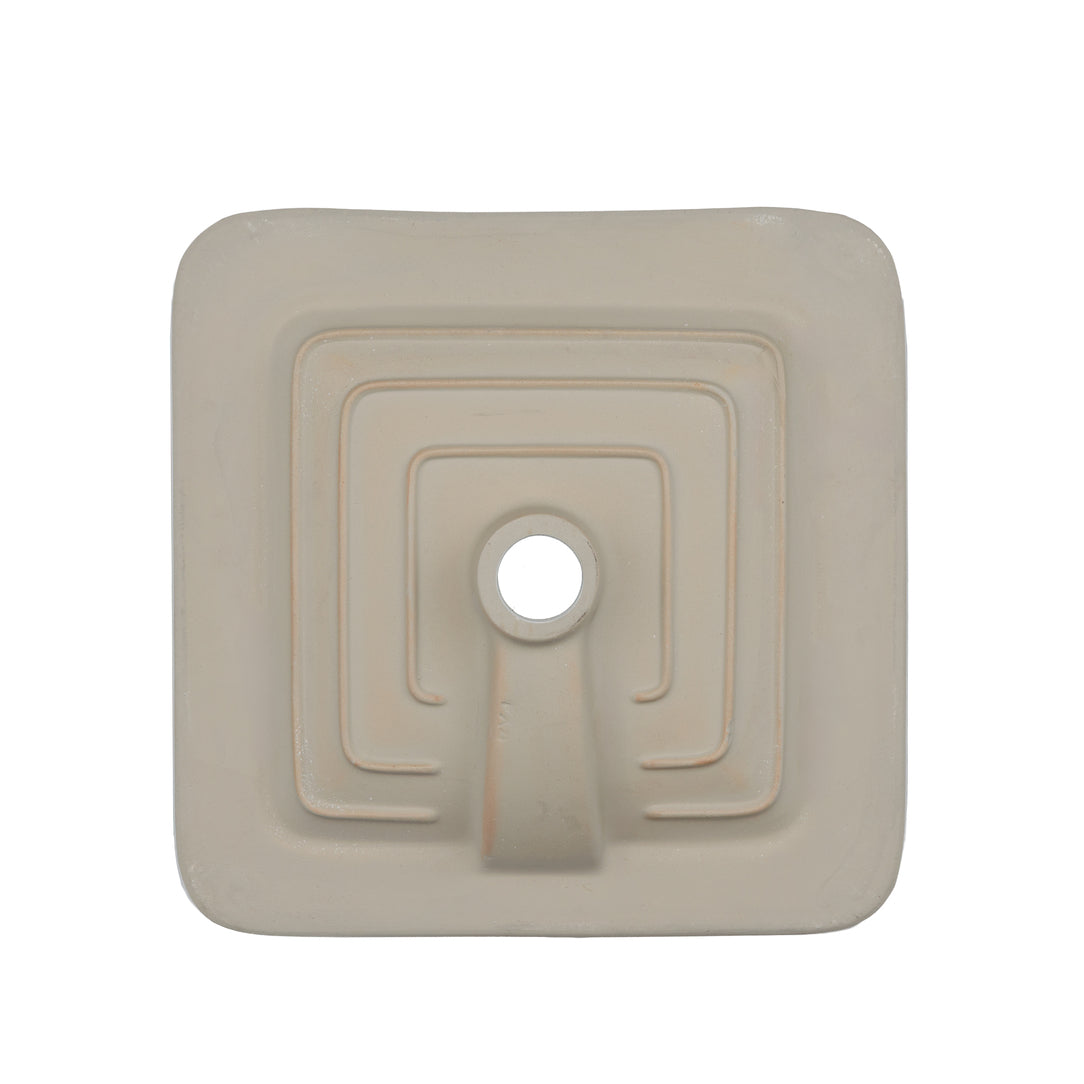 Oasis- Libra Square Semi-recessed vessel sinkdeep basin& rounded edgesDrop-in or vessel16-1/4' x 16-1/4' White 7