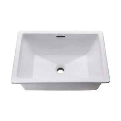 Oasis- Lyra RectanglePorcelain UM w/decorative traditional design.Glaze White 21 3/4' x 15' x 7 3/8' Oasis 6