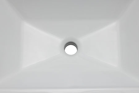 Oasis- Lyra Rectangle Porcelain UM w/decorative traditional design.Glaze White 21 3/4' x 15' x 7 3/8' 4