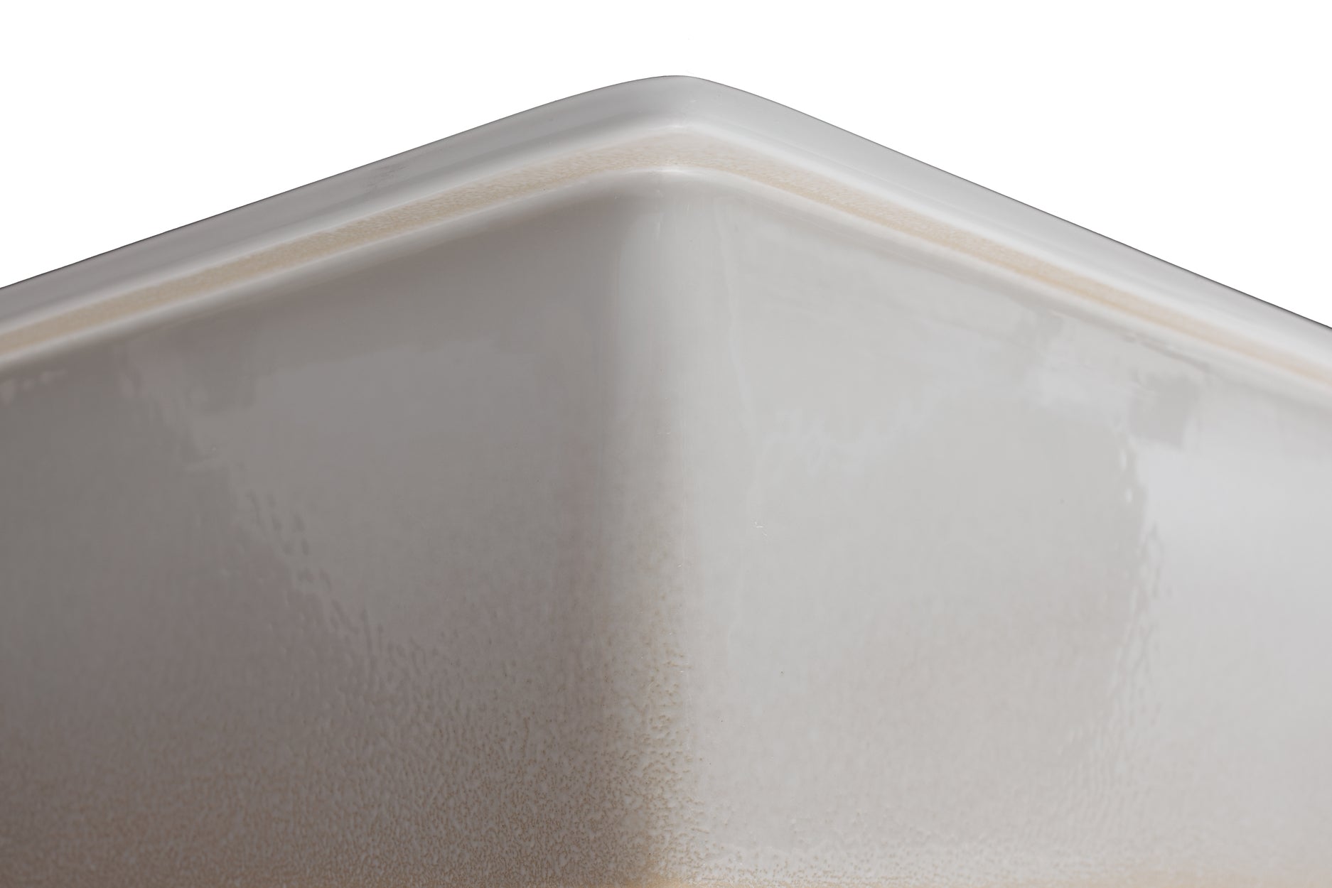 Oasis- Lyra Rectangle Porcelain UM w/decorative traditional design.Glaze White 21 3/4' x 15' x 7 3/8' 7