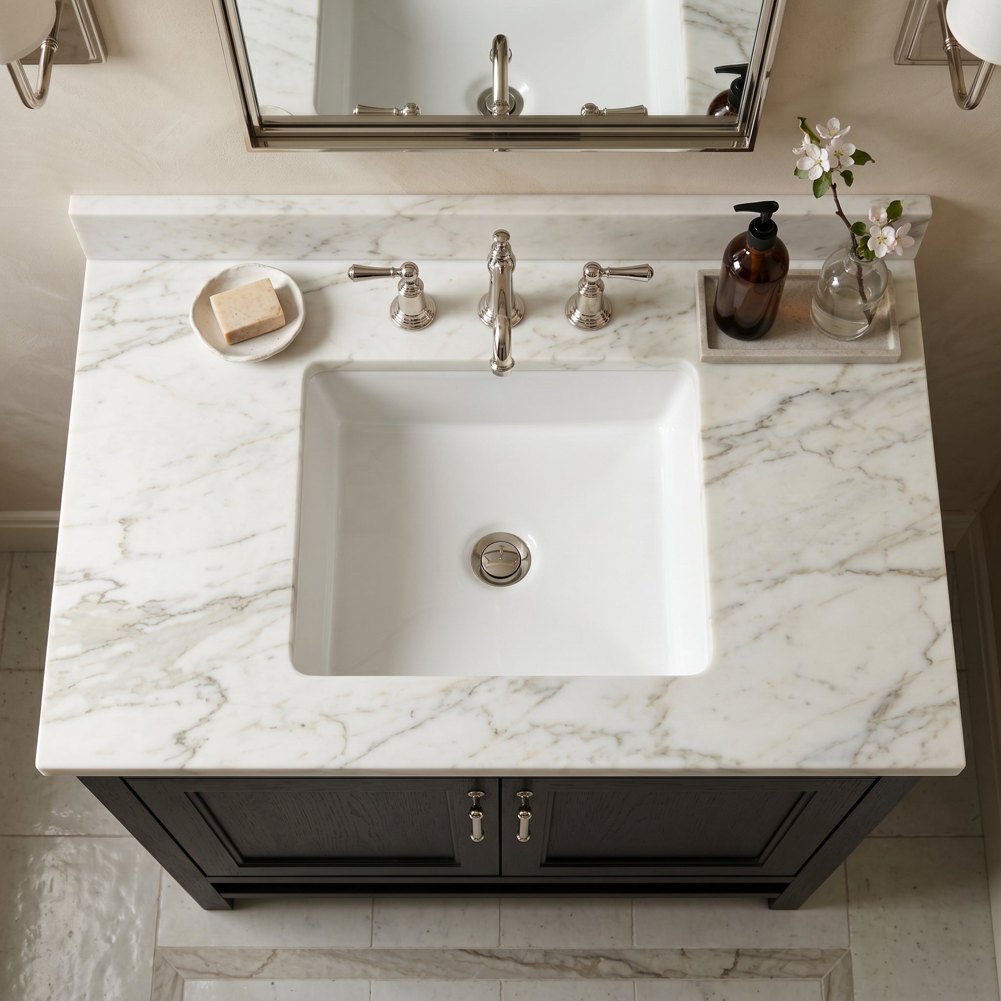 Oasis- Modern Rectangle square UM sink 15 3/4x15 3/4x 6.75 Glaze White Grate NOT included 4