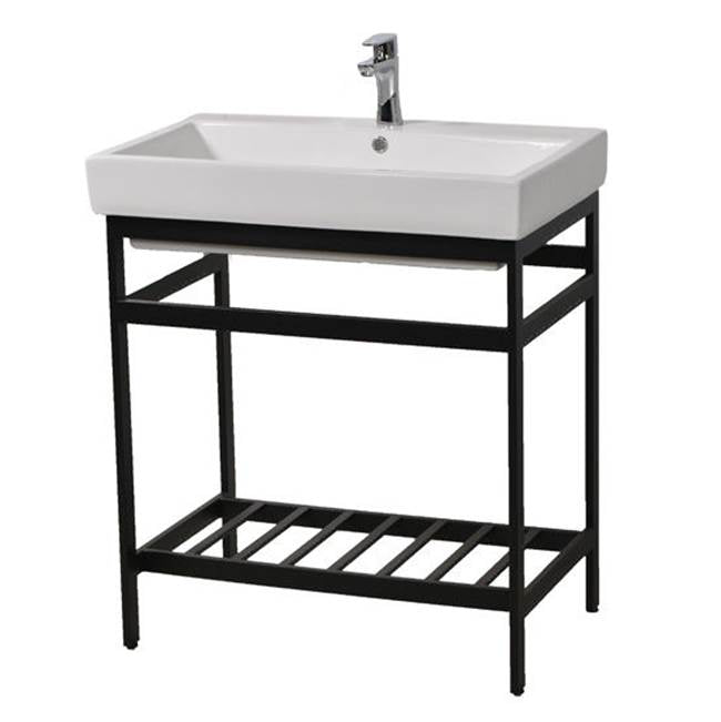 Oasis-  New South Beach For Tribeca 30 Matte Black Steel Console