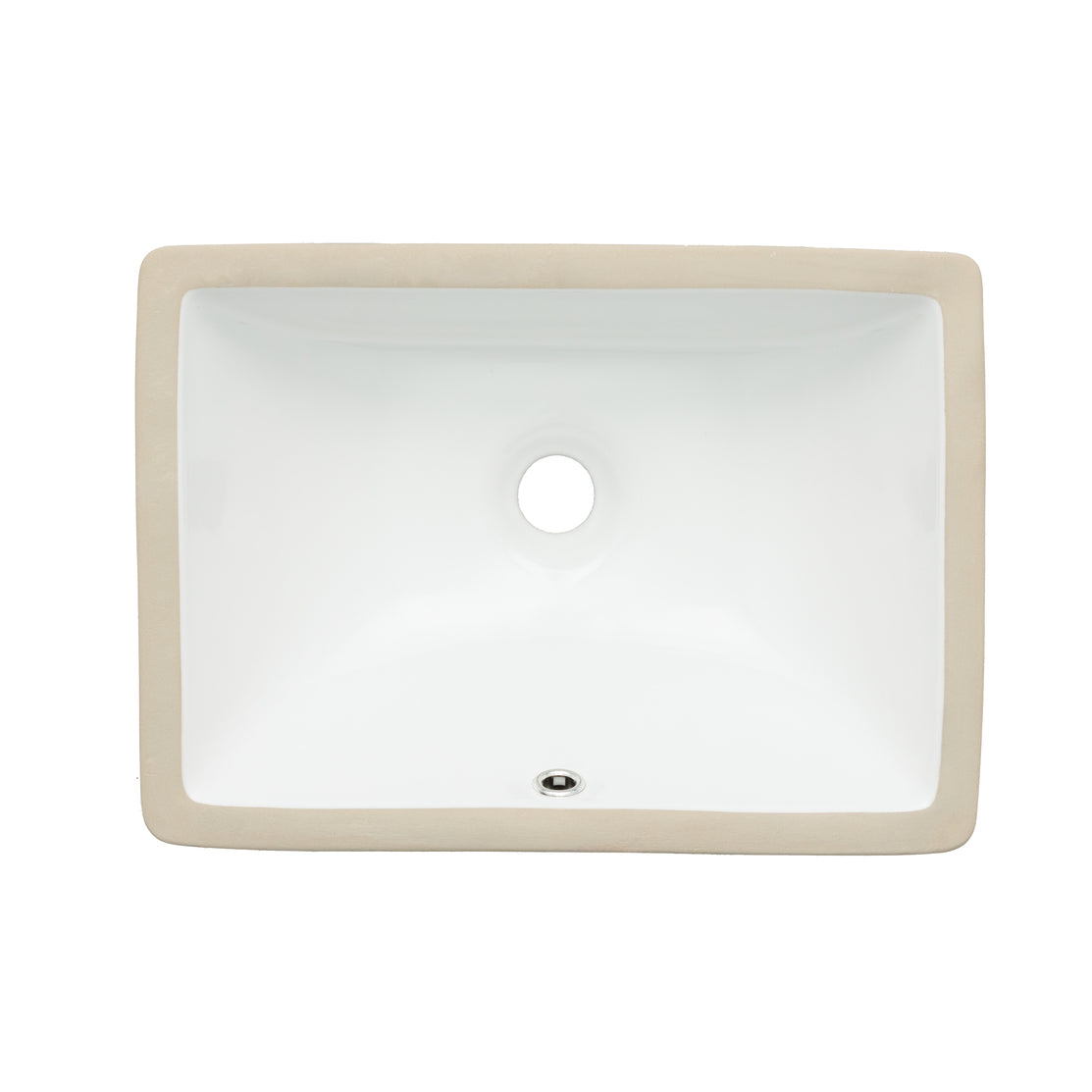 Oasis- Phoenix Specialty Small White Vitreous China Rectangle lav Sink 17.75x13x7.8 O.D. 16x11.25 I.D. Front overflow 1