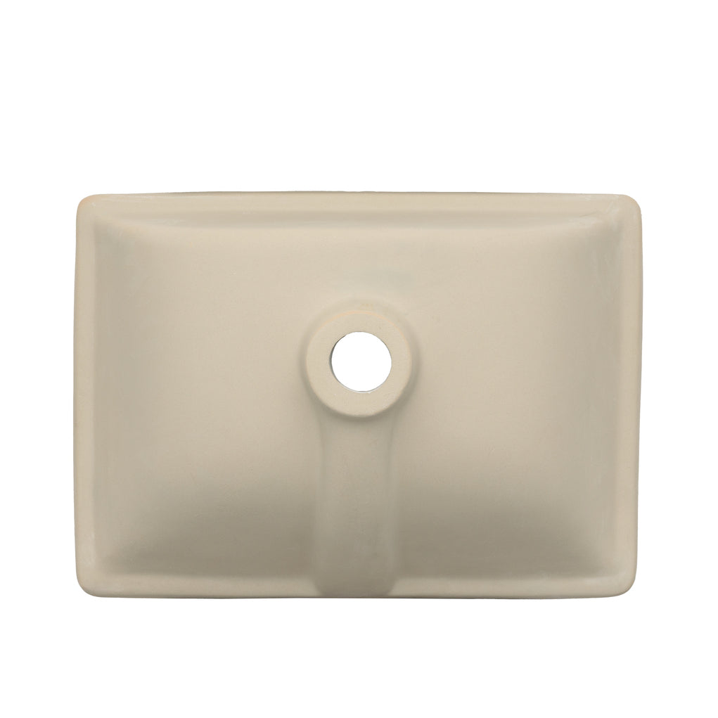 Oasis- Phoenix Specialty Small White Vitreous China Rectangle lav Sink 17.75x13x7.8 O.D. 16x11.25 I.D. Front overflow 5