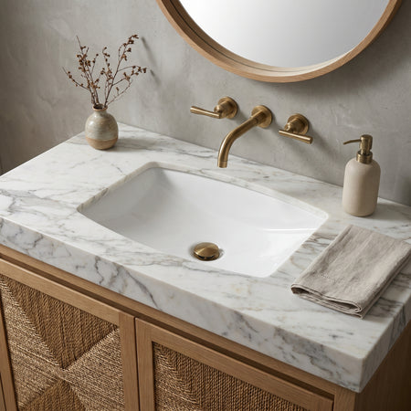Oasis- Retreat Rectangular White Bathroom UM sink 7