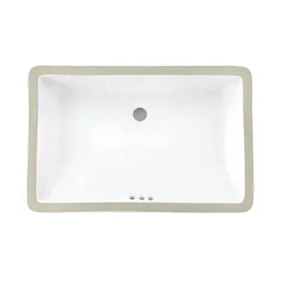 Oasis- Scorpio White rectangle porcelain undermount sink 22.5x14.5x6 Oasis