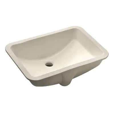 Oasis- Small Specialty RectanglePorcelain UM Bisque 18x11.5x6 O.D. 17x10.5 I.D.Overflow in back Oasis