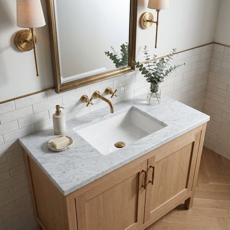 Oasis Tideway MD-WH-G white fully glazed rectangular vitreous china sink with 19.75x15.5x6.5-inch dimensions, front view.