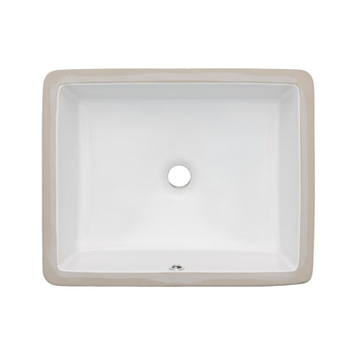 Oasis- Tideway Medium WH Medium UM Rectangular Vitreous China Sink 19.75x15.5x6.5 OD 17x13ID 1