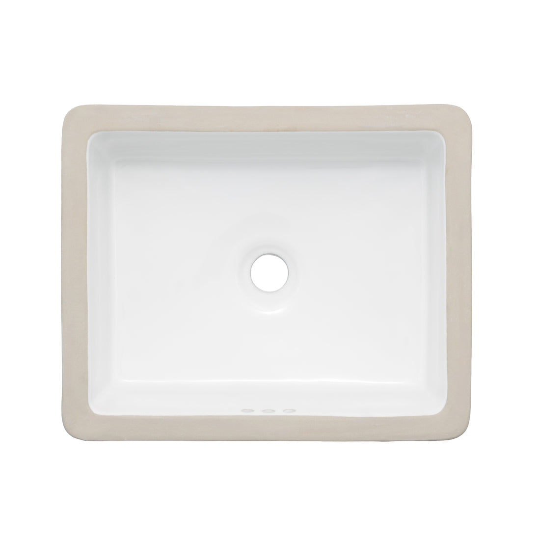 Oasis- Tideway Small Retro Rectangular Vitreous China Bowl 17.5 x 14.5 (ID) 1