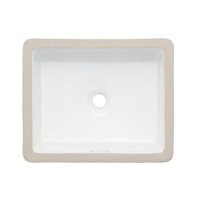 Oasis- Tideway Small Retro Rectangular Vitreous China Bowl 17.5 x 14.5 (ID) 1