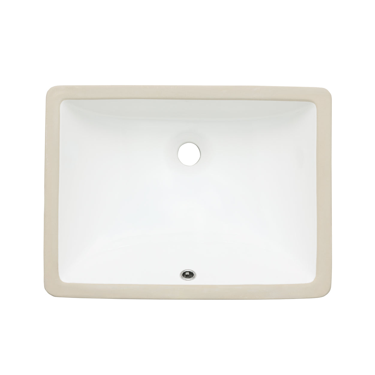 Oasis white Phoenix rectangular vitreous china UM lavatory basin with dimensions 20x15x7.8 inches, smooth surface and modern design.