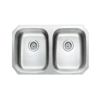 Presidential- Adams 16 Premium Heavy 16 G UM Equal Double Bowl Kitchen Sink 32.25x18.25 ]