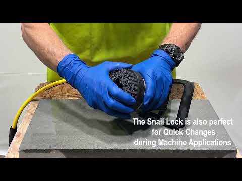video shows Alpha Tools Antique Brush Wheels