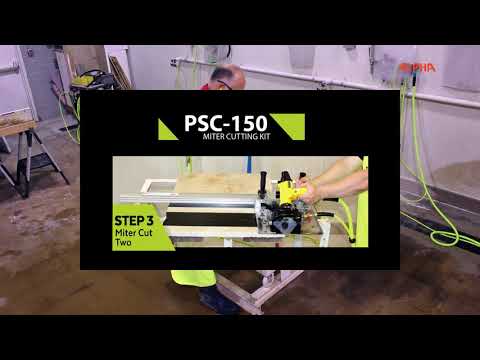 video shows Alpha Tools PSC-150 Miter Cutting Kit