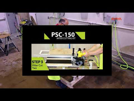 video shows Alpha Tools PSC-150 Miter Cutting Kit