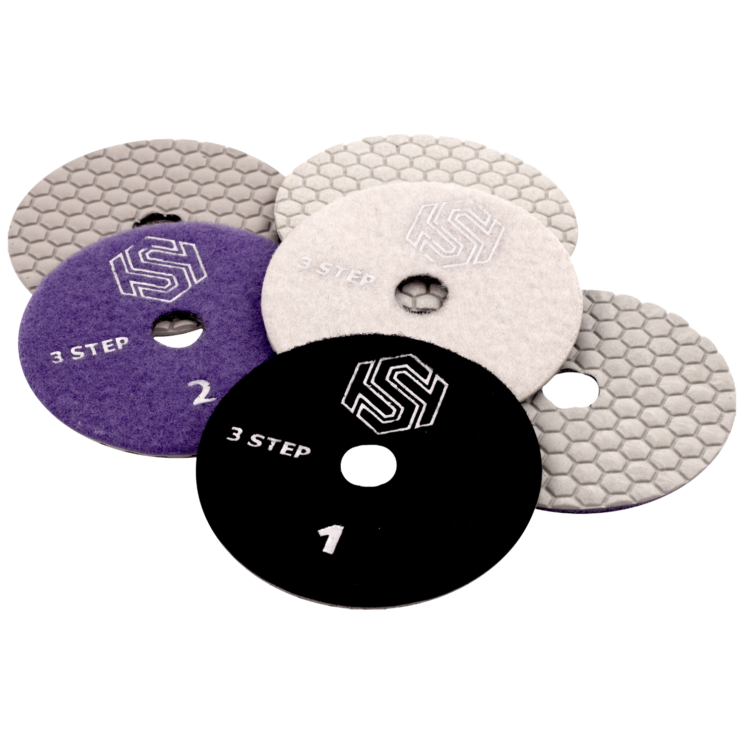 TST 3 Step Purple Dry Pads 4" 1