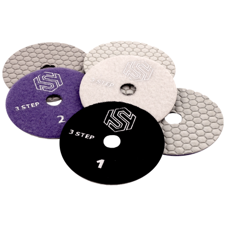 TST 3 Step Dry Pads 4-inch cleaning and drying pads for polishing and surface preparation by TST