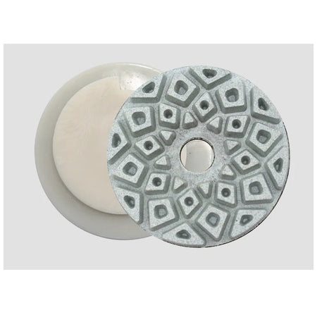 TST Flat Polishing Wheel with Snail Lock, 4-6 inch size, 50 and 3000 grit abrasive for polishing and finishing surfaces.