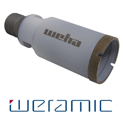 Weha Weramic core bit, 1 3/8 inch to 2 1/2 inch diameter, with durable construction for core drilling applications.