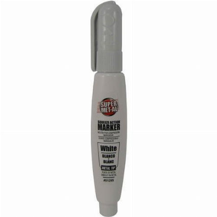 Weha SKM White Metal Tip Marker with white ink tip for precise marking on metal surfaces.
