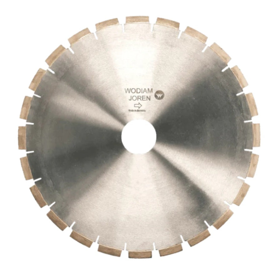 Wodiam Joren S 14-inch saw blade with sharp teeth for woodworking and cutting tasks, shown on a plain background.