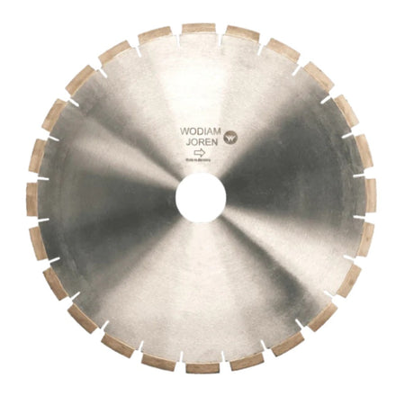 Wodiam Joren S 14-inch saw blade with sharp teeth for woodworking and cutting tasks, shown on a plain background.