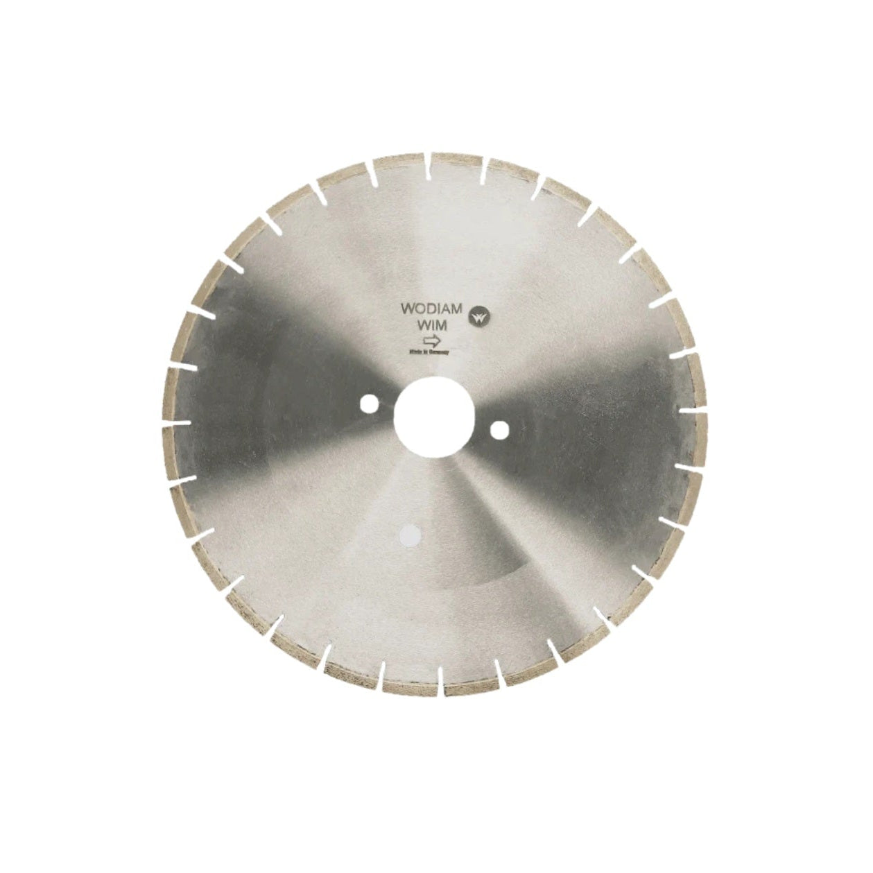 Wodiam Wim S 16-inch saw blade with sharp teeth, designed for precision cutting on various woodworking projects.