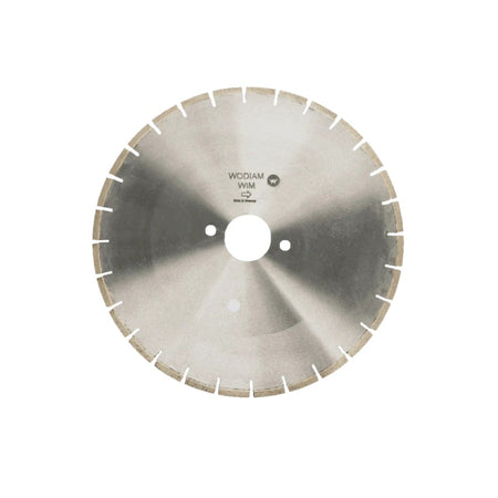 Wodiam Wim S 16-inch saw blade with sharp teeth, designed for precision cutting on various woodworking projects.