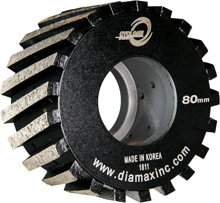 Diamax-CNC Z-Wheel x 35mm bore, 80mm O.D x 45mm High x 21 Seg 3