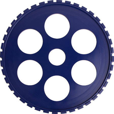 Zenesis 14-inch and 16-inch cup milling wheel for grinding and cutting, shown in a close-up view.