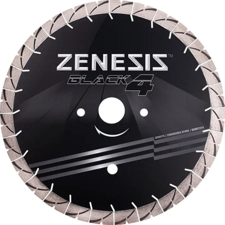 Zenesis Black 4 Diamond Bridge Saw Blade, 12 to 20 inches, wet use, durable diamond blade for cutting stone and tile.