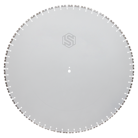 Zenesis Diamond Quarry Saw Blade, 24-inch to 60-inch, with serrated edge for cutting stone and quarry materials.